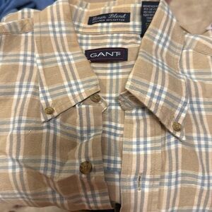 Gant Men’s Linen Blend Short Sleeve Shirt NWOT size Small